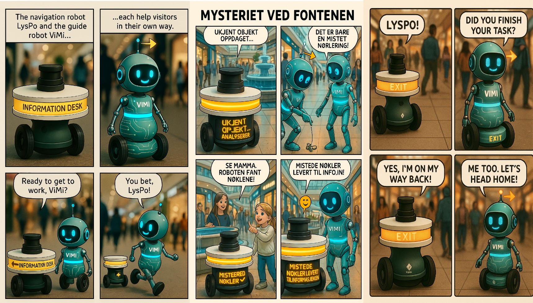 Lyspo og Vimi roboter
